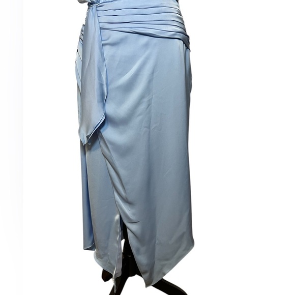 Ramy Brook New with tags Women’s size 6 Amanda dress Elegant Blue Halter misty - Picture 5 of 12